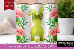 Coquette Easter Tumbler Wrap - Easter Tumbler PNG Product Image 1