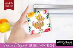 Coquette Easter Magnet Sublimation - Easter Square Magnet Product Image 1