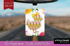 Coquette Easter Air Freshener PNG - Easter PNG Sublimation Product Image 1