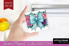 Coquette Easter Magnet Sublimation - Easter Square Magnet Product Image 1