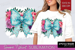Coquette Easter Square Tshirt Background - Easter PNG Product Image 1