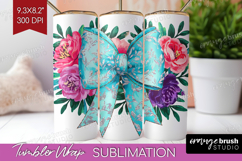Coquette Easter Tumbler Wrap - Easter Tumbler PNG Product Image 1