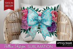 Coquette Easter Pillow Sublimation - Easter Pillow Cover PNG Product Image 1