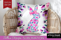 Coquette Easter Pillow Sublimation - Easter Pillow Cover PNG Product Image 1