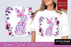 Coquette Easter Square Tshirt Background - Easter PNG Product Image 1
