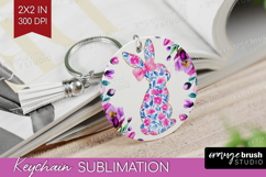 Coquette Easter Keychain PNG - Easter Keychain Sublimation Product Image 1