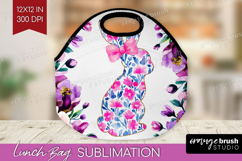 Coquette Easter Lunch Bag - Easter Lunch Bug PNG Sublimation Product Image 1