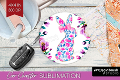 Coquette Easter Car Coaster - Easter Coaster PNG Sublimation Product Image 1