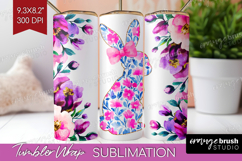 Coquette Easter Tumbler Wrap - Easter Tumbler PNG Product Image 1