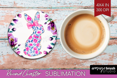 Coquette Easter Round Coaster - Easter Coaster PNG Product Image 1