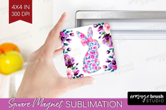 Coquette Easter Magnet Sublimation - Easter Square Magnet Product Image 1