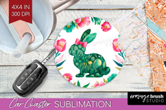 Coquette Easter Car Coaster - Easter Coaster PNG Sublimation Product Image 1