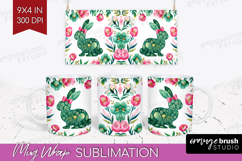 Coquette Easter Mug Wrap - Easter Mug PNG Sublimation Product Image 1
