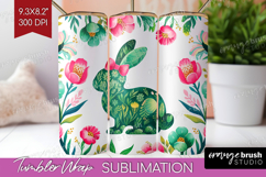 Coquette Easter Tumbler Wrap - Easter Tumbler PNG Product Image 1