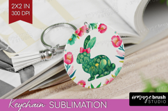 Coquette Easter Keychain PNG - Easter Keychain Sublimation Product Image 1