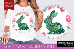 Coquette Easter Round Tshirt Background - Easter PNG Product Image 1