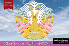 Coquette Easter Wind Spinner Sublimation PNG - Easter Round Product Image 1
