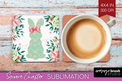 Coquette Easter Square Coaster - Easter Coaster PNG Product Image 1