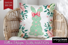 Coquette Easter Pillow Sublimation - Easter Pillow Cover PNG Product Image 1