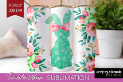 Coquette Easter Tumbler Wrap - Easter Tumbler PNG Product Image 1