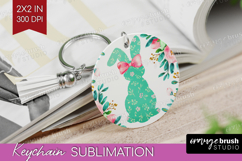 Coquette Easter Keychain PNG - Easter Keychain Sublimation Product Image 1