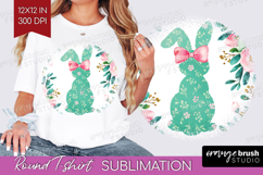 Coquette Easter Round Tshirt Background - Easter PNG Product Image 1