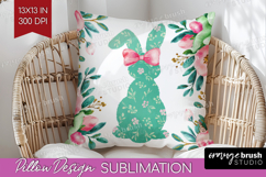 Coquette Easter Pillow Sublimation - Easter Pillow Cover PNG Product Image 1