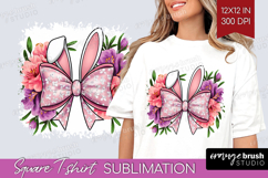 Coquette Easter Square Tshirt Background - Easter PNG Product Image 1