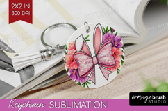 Coquette Easter Keychain PNG - Easter Keychain Sublimation Product Image 1