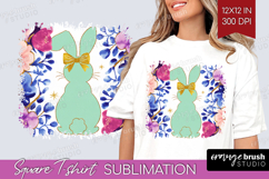 Coquette Easter Square Tshirt Background - Easter PNG Product Image 1