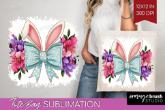 Coquette Easter Tote Bag - Easter Tote Bag PNG Sublimation Product Image 1