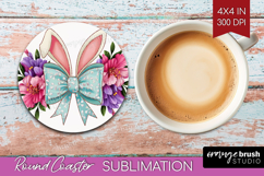 Coquette Easter Round Coaster - Easter Coaster PNG Product Image 1