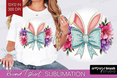Coquette Easter Round Tshirt Background - Easter PNG Product Image 1