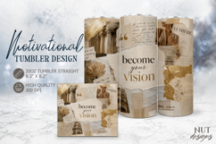 Motivational quotes Luxury Tumbler Inspirational collage Product Image 1