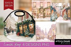 Christmas City Lunch Bag - Cozy Christmas Lunch Bug PNG Product Image 1