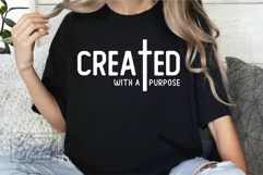 Created With A Purpose SVG PNG - Worthy - Christian Verse Product Image 1