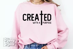 Created With A Purpose SVG PNG - Worthy - Christian Verse Product Image 3