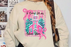 Pink Christmas Religious Sublimation, Jesus Christmas Png Product Image 4