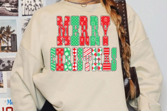 Merry Christmas Block Letters Sublimation, Christmas Png Product Image 4