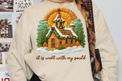 Christmas Church Embroidery Sublimation, Jesus Christmas Png Product Image 3