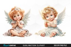 Cute Baby Angels Sublimation PNG Clipart Product Image 1