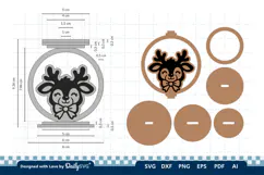 Cute Christmas Candle Holder SVG | Laser Cut Decor Product Image 2