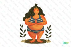 Cute Chubby Fat Girl Sublimation Clipart Product Image 1