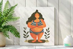 Cute Chubby Fat Girl Sublimation Clipart Product Image 3