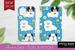 Cute Dog Phone Case PNG - Chibi Puppy Case PNG Sublimation Product Image 1