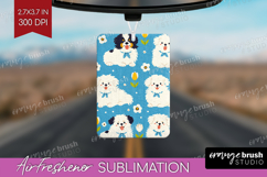 Cute Dog Air Freshener PNG - Chibi Puppy PNG Sublimation Product Image 1