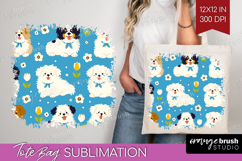 Cute Dog Tote Bag - Chibi Puppy Tote Bag PNG Sublimation Product Image 1