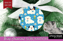 Cute Dog Ornament PNG - Chibi Puppy PNG Sublimation Product Image 1