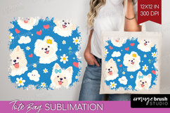 Cute Dog Tote Bag - Chibi Puppy Tote Bag PNG Sublimation Product Image 1