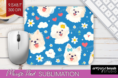 Cute Dog Mouse Pad Sublimation - Chibi Puppy Mousepad PNG Product Image 1